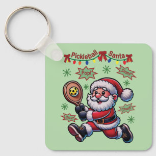 Porte-clés Pickleball Noël du Père Noël