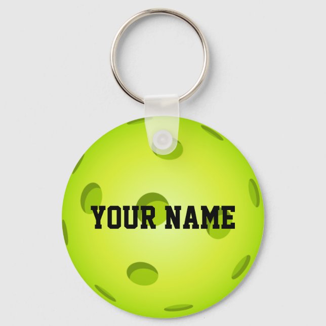Porte-clés Pickleball Porte - clé - NOM PERSONNALISÉ (Recto)