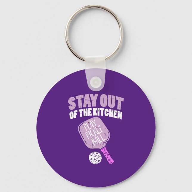 Porte-clés Pickleball - Restez Hors De La Cuisine (Recto)