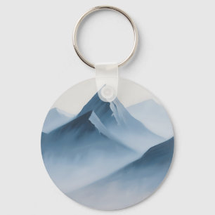Porte-clés Pics de montagnes bleus brumeux