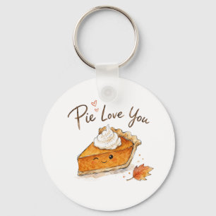 Porte-clés Pie Love You Aquarelle Thanksgiving
