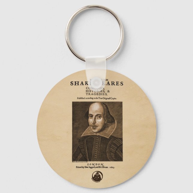 Porte-clés Pièce avant du premier feuillage de Shakespeare (Recto)