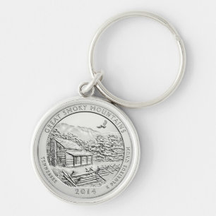 PORTE-CLÉS PIÈCE DE MONNAIE DE GREAT SMOKY MOUNTAINS