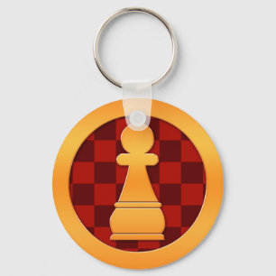 Porte-clés Pièce d'échecs Gold Pawn