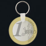 Porte-clés Pièce Euro<br><div class="desc">Motif rond 1 euro pièce</div>
