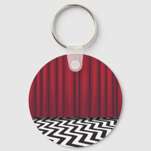 Porte-clés Pièce noire de rouge de loge