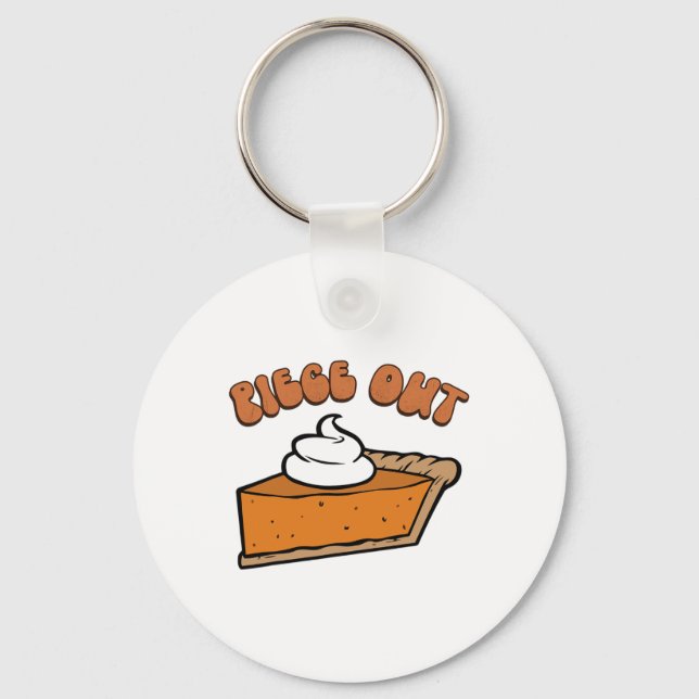 Porte-clés Piece Out Pie Retro Funny Thanksgiving Automne Sup (Recto)