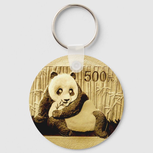 Porte-clés Pièce Panda or (Recto)