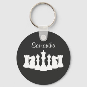 Porte-clés Pièces d'échecs classiques personnalisées Queen Po