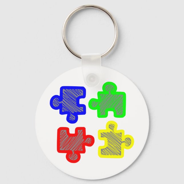 Porte-clés Pièces du puzzle jigsaw puzzle (Recto)