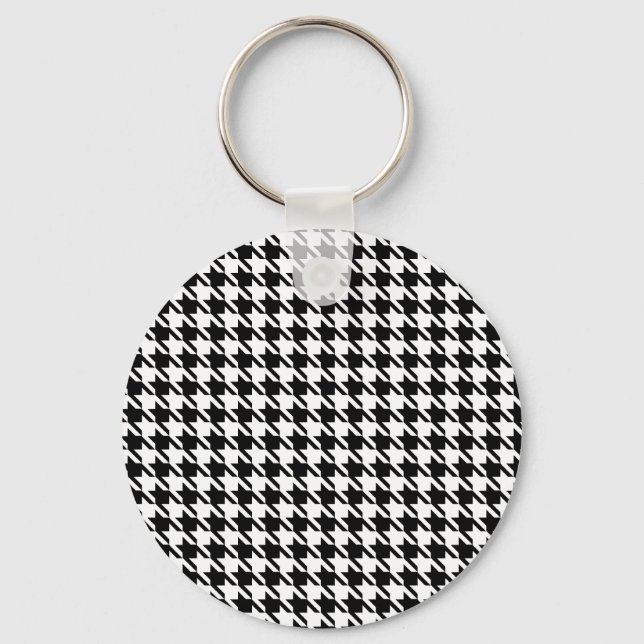 Porte-clés Pied de fond noir et blanc (Recto)