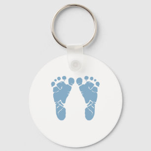 Porte-clés Pieds bébé bleus