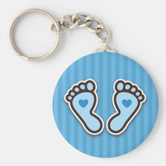 Porte Cles Pieds Bleus De Bebe De Bande Dessinee Avec Le Zazzle Fr