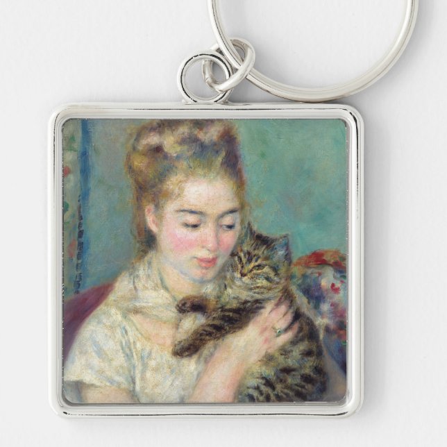 Porte-clés Pierre-Auguste Renoir - Femme avec chat (Devant)