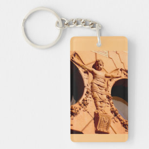 Porte-clés Pierre Citoyens-bébé en granit dans des vêtements 