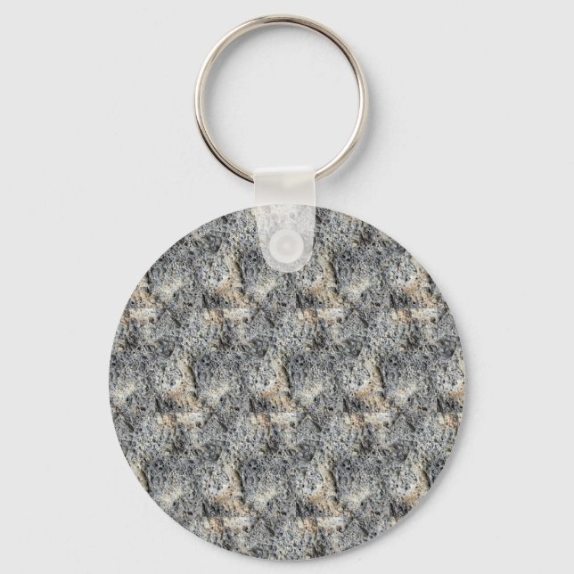 Porte-clés Pierre poreuse | Motif facturé | (Recto)