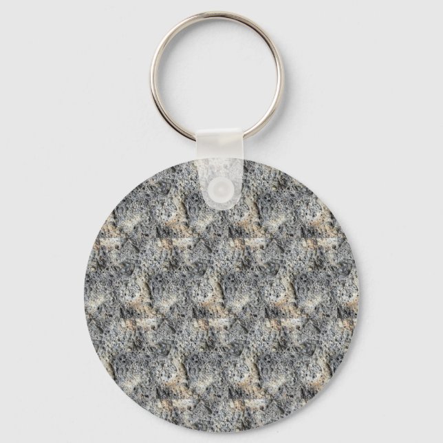 Porte-clés Pierre poreuse | Motif facturé | (Recto)