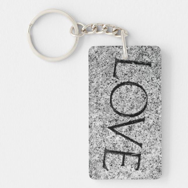 Porte-clés Pierre sculptée "Amour" (Devant)