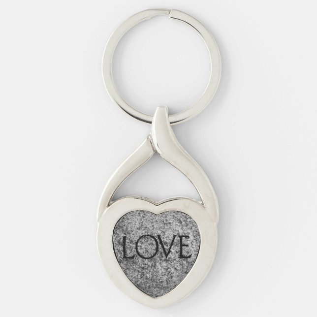 Porte-clés Pierre taillée "Amour" (Devant)