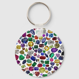 Porte-clés Pierres colorées en Formes étonnantes