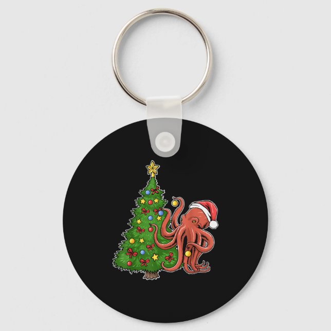 Porte-clés Pieuvre de Noël  (Recto)