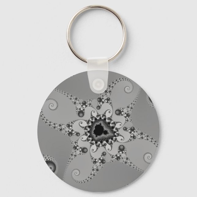 Porte-clés Pieuvres en nuances de gris (Recto)