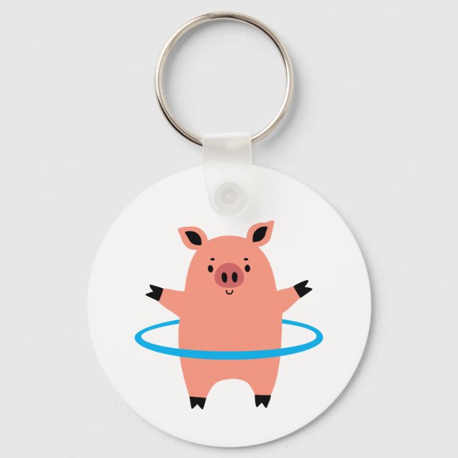 Porte-clés Pig Hula Hoop (Recto)
