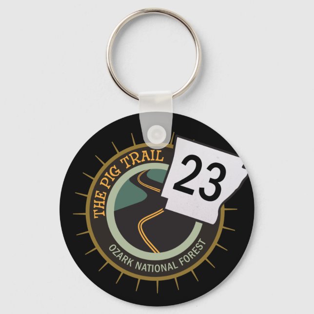 Porte-clés Pig Trail Highway 23 Arkansas Biker Road  (Recto)