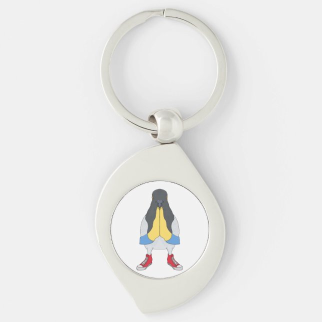 Porte-clés Pigeon avec chaussures (Devant)
