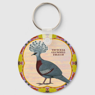 Porte-clés Pigeon Crowne Floral