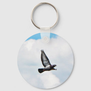Porte-clés Pigeon de vol sur le ciel