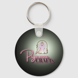 Porte-clés PigeonneCrafts Bouton Façonné avec Amour