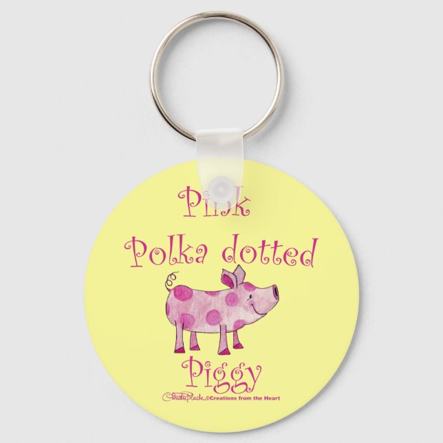 Porte-clés Piggy Piggy Pointe Rose (Recto)