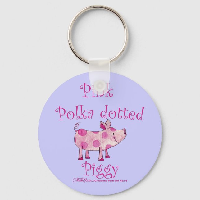 Porte-clés Piggy Piggy Pointe Rose (Recto)