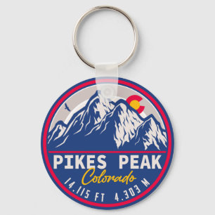 Porte-clés Pikes Peak Colorado Mountain Camping Souvenirs