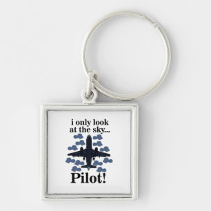 Porte-clés Pilote Avion Je Ne Regarde Que Le Ciel Pilote