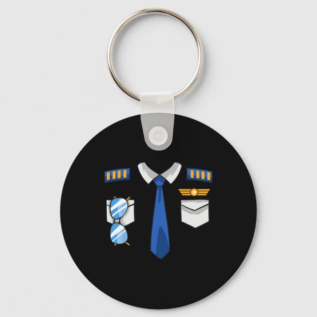 Porte-clés Pilote Costume Uniforme Aviateur Aviateur Aviateur (Recto)