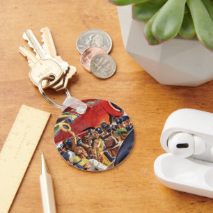 Porte-clés Pilote d'avion à une seule hélice vintage avec Pap