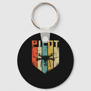Porte-clés Pilote de drone Retro Vintage