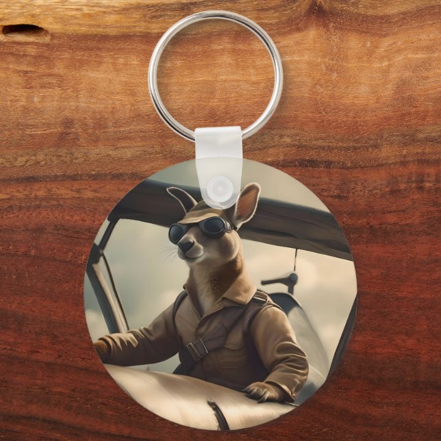 Porte-clés Pilote de kangourou australien, (Verso)