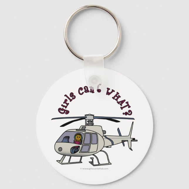 Porte-clés Pilote d'hélicoptère sombre (Recto)
