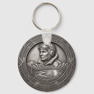Porte-clés Pilote Féminine Vintage Citation Inspir