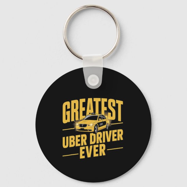 Porte-clés Pilote Uber Jamais Uber Conducteur Funny 1 (Recto)