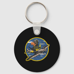 Porte-clés Pilote Vintage de combat 2ème guerre mondiale en d