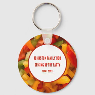 Porte-clés Pimentez la fête BBQ Été Pique-nique en famille