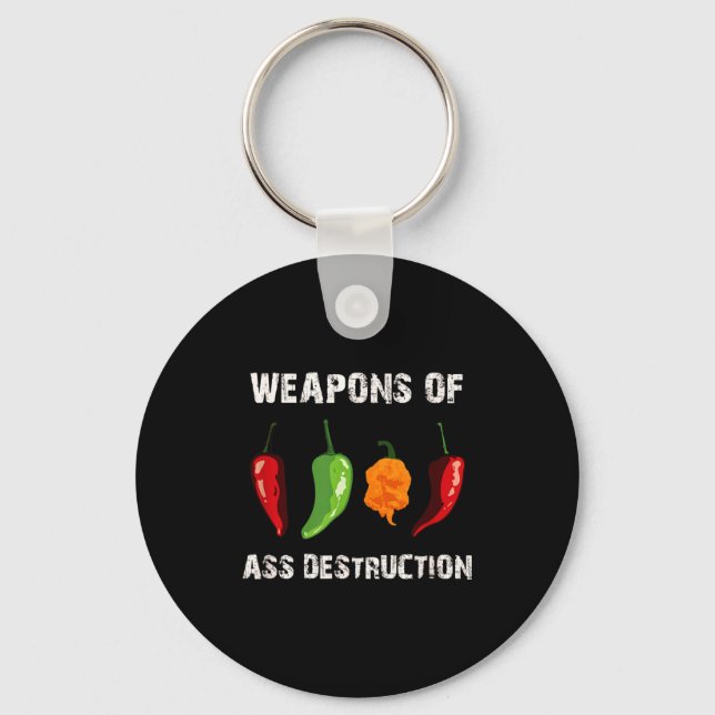 Porte-clés Piments Drôles Chili Tête Faucheuse Aliments Chaud (Recto)
