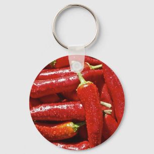 Porte-clés Piments piment chauds rouges