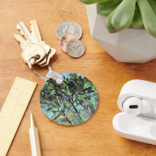 Porte-clés Pin avec Viaduc par Paul Cezanne, Art Vintage