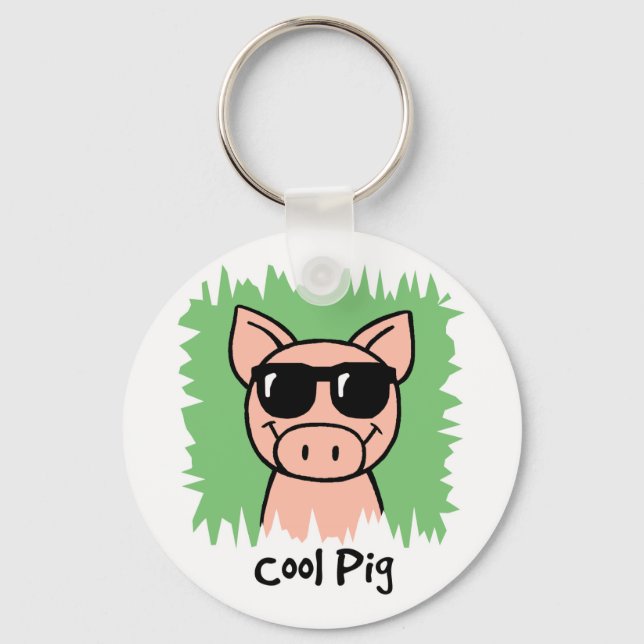 Porte-clés Pince Cool d'art avec lunettes de soleil (Recto)