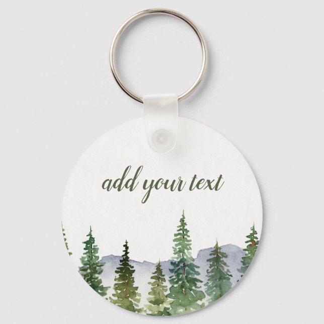 Porte-clés Pine Forest Personalized  (Recto)
